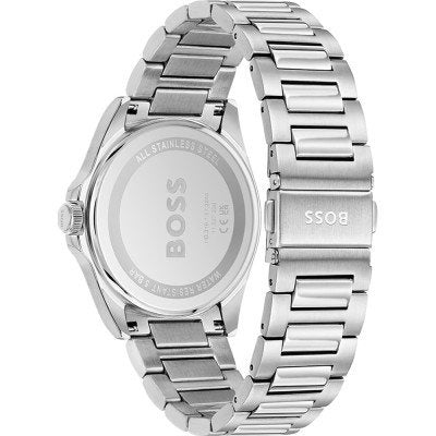 Hugo Boss Strike Silver Dial Silver Steel Strap Watch for Men - 1514176