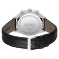 Hugo Boss Gregor Chronograph Black Dial Black Leather Strap Watch for Men - 1514049