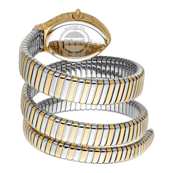 Just Cavalli Classico Lungo Green Dial Two Tone Steel Strap Watch for Women - JC1L248M0065