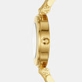 Tory Burch Classic T Black Dial Gold Steel Strap Watch for Women - TBW9010