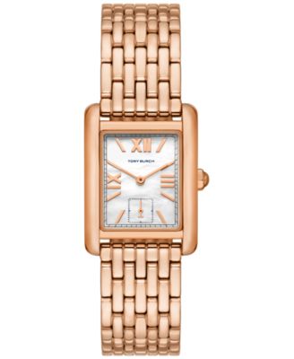 Tory Burch Eleanor Mother of Pearl White Dial Rose Gold Steel Strap Watch for Women - TBW1079