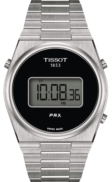 Tissot Digital Quartz Black Dial Silver Steel Strap Watch for Men - T137.463.11.050.00