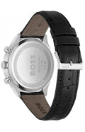 Hugo Boss Gregor Chronograph Black Dial Black Leather Strap Watch for Men - 1514049