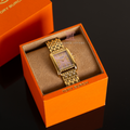 Tory Burch Eleanor Mother of Pearl Pink Dial Gold Steel Strap Watch for Women - TBW1077