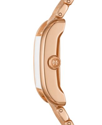 Tory Burch Eleanor Mother of Pearl White Dial Rose Gold Steel Strap Watch for Women - TBW1079