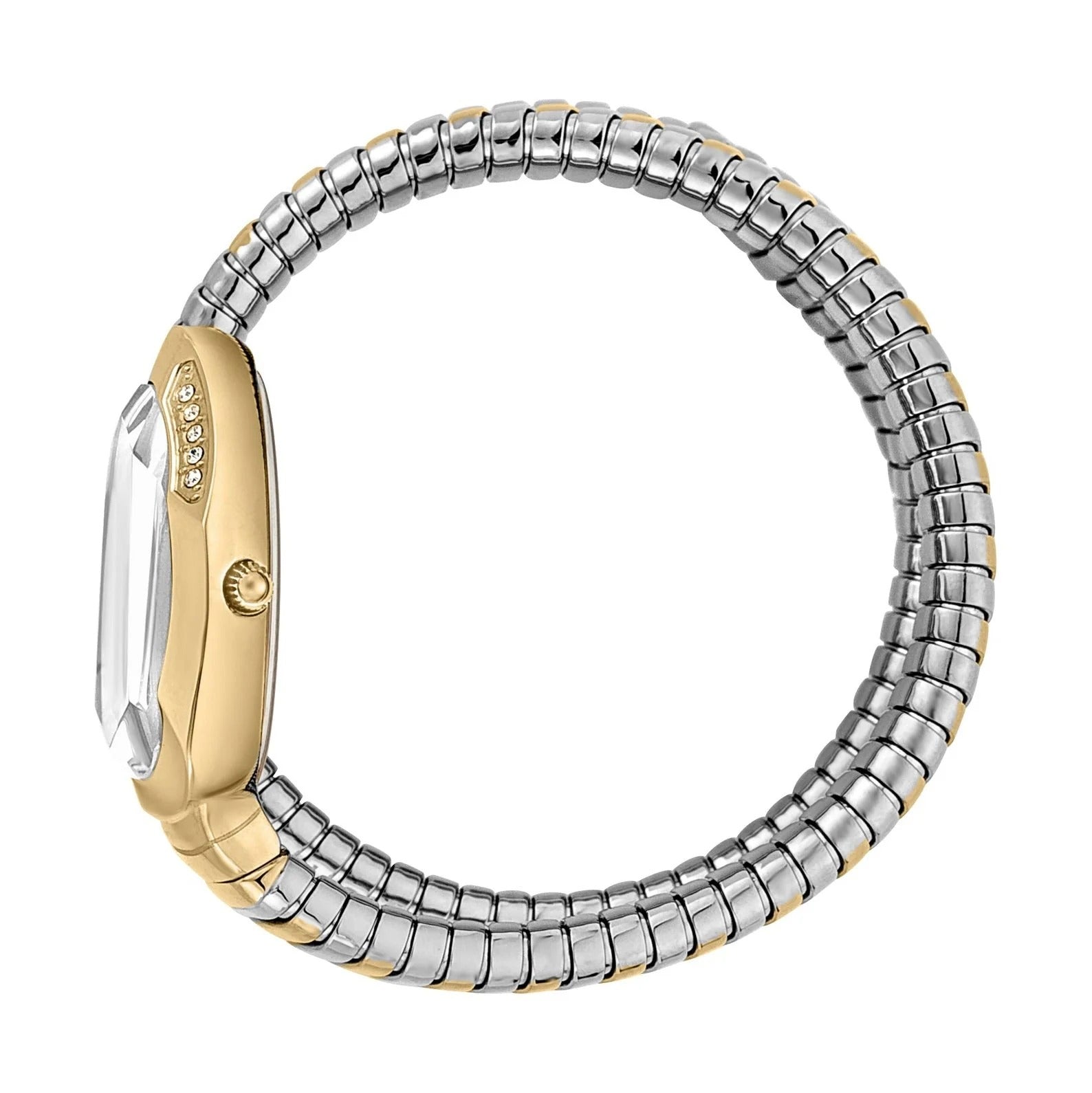 Just Cavalli Glam Evo 4 White Dial Two Tone Steel Strap Watch for Women - JC1L209M0065