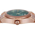 Emporio Armani Federica Analog Green Dial Rose Gold Steel Strap Watch for Women - AR11639