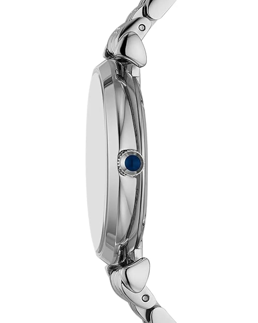 Emporio Armani Gianni T-Bar Blue Dial Silver Steel Strap Watch for Women - AR11627