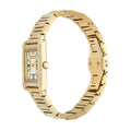 Emporio Armani Genni Crystals Mother of Pearl Dial Gold Steel Strap Watch for Women - AR11659