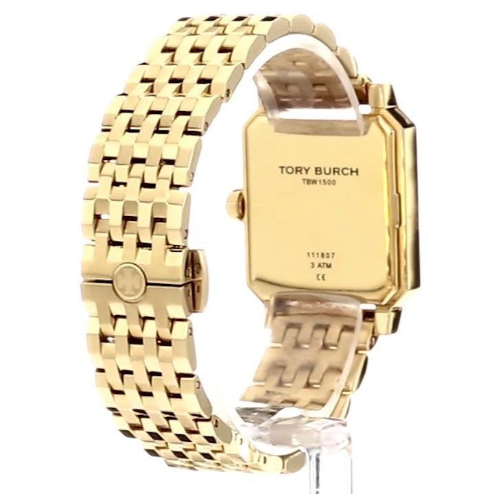 Tory Burch Robinson White Dial Gold Steel Strap Watch for Women - TBW1500