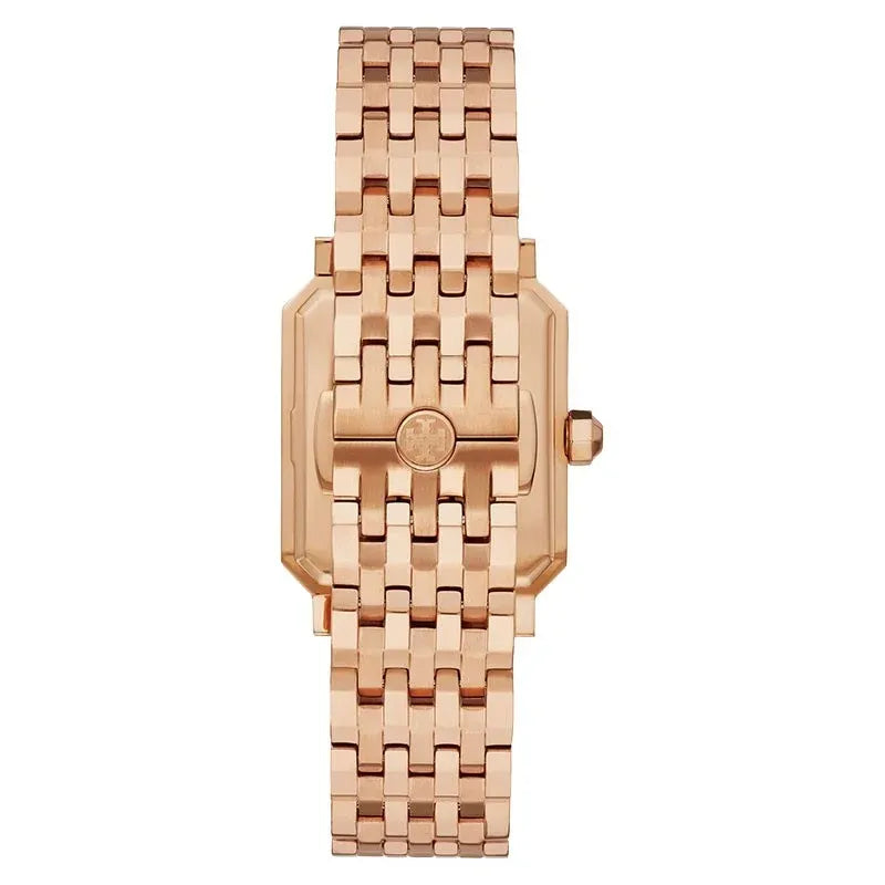 Tory Burch Robinson White Dial Rose Gold Steel Strap Watch for Women - TBW1502