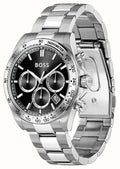 Hugo Boss Hero 2.0 Chronograph Black Dial Silver Steel Strap Watch for Men - 1514267