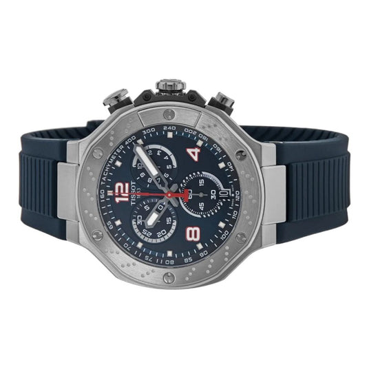 Tissot T Race Moto GP Limited Edition Chronograph Blue Dial Blue Rubber Strap Watch for Men - T141.417.17.047.00