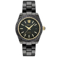 Versace DV One Mini Black Dial Black Steel Strap Watch for Women - VE9F00124
