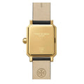 Tory Burch Robinson White Dial Black Leather Strap Watch for Women - TBW1504
