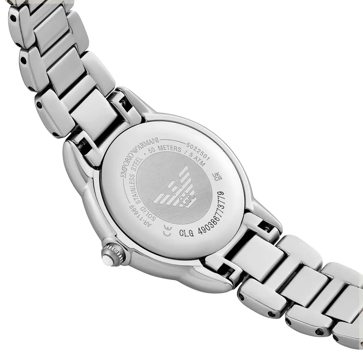 Emporio Armani Mia Mother of Pearl Dial Silver Steel Strap Watch for Women - AR11669