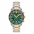 Versace Greca Dome Chronograph Green Dial Two Tone Steel Strap Watch for Men - VE6K00423