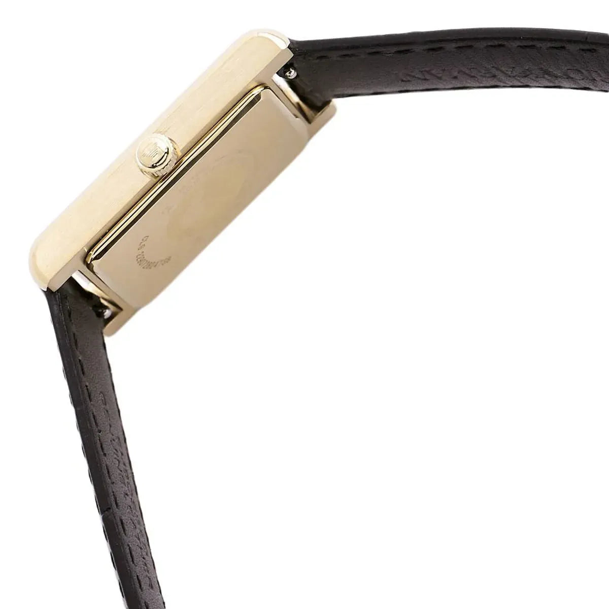 Emporio Armani Gino Black Dial Black Leather Strap Watch for Men - AR11666