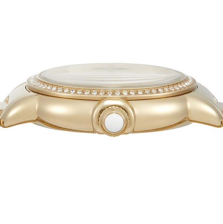 Emporio Armani Mia Crystals Gold Dial Gold Steel Strap Watch for Women - AR11609