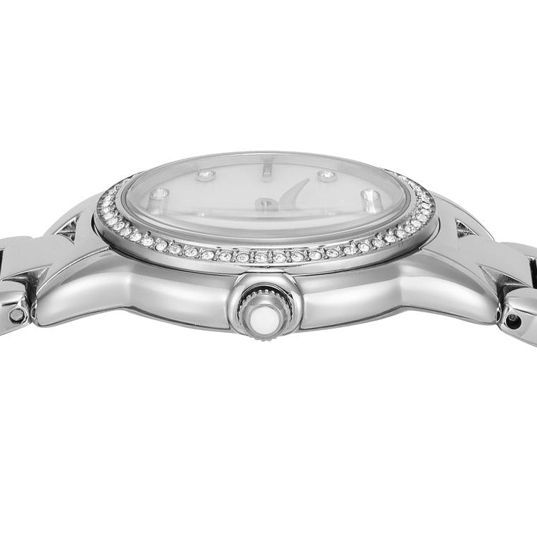 Emporio Armani Mia Mother of Pearl Dial Silver Steel Strap Watch for Women - AR11669