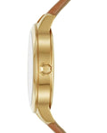 Tory Burch Collins Quartz White Dial Brown Leather Strap Watch for Women - TBW1202