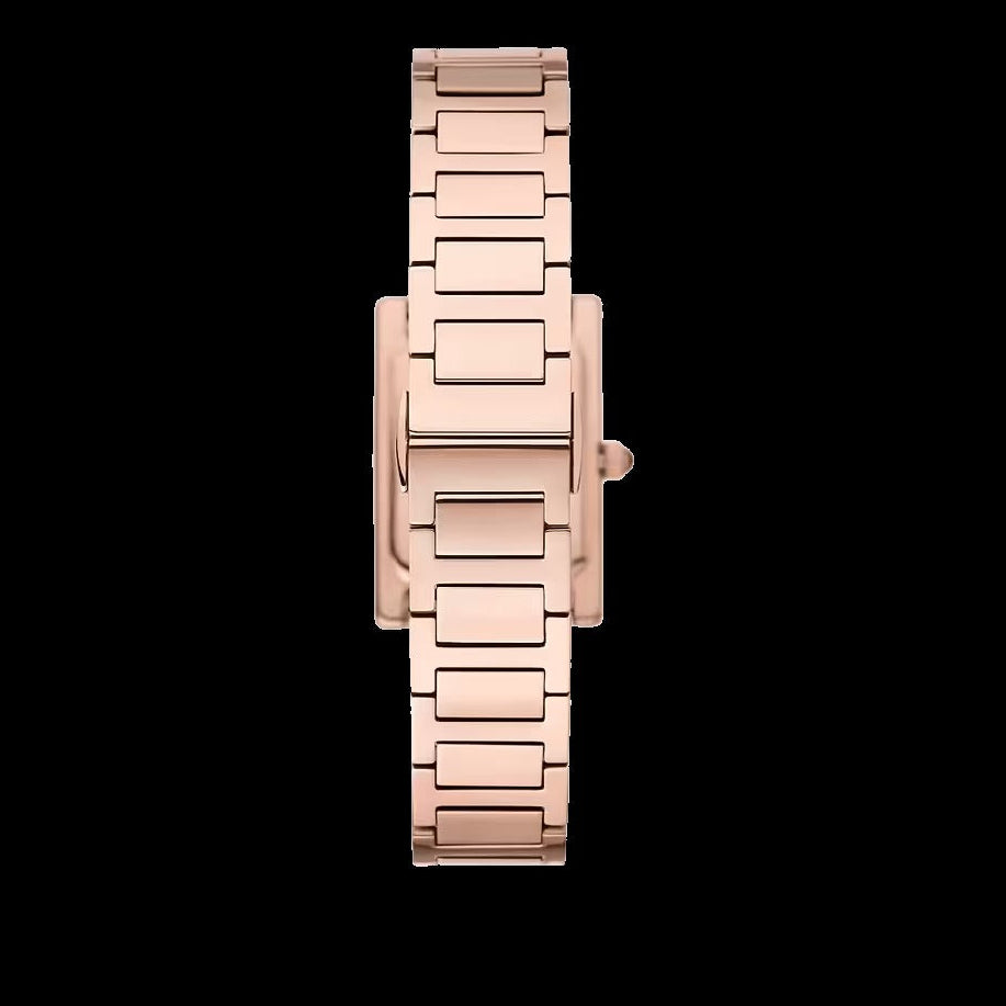 Emporio Armani Genni Green Dial Rose Gold Steel Strap Watch for Women - AR11641