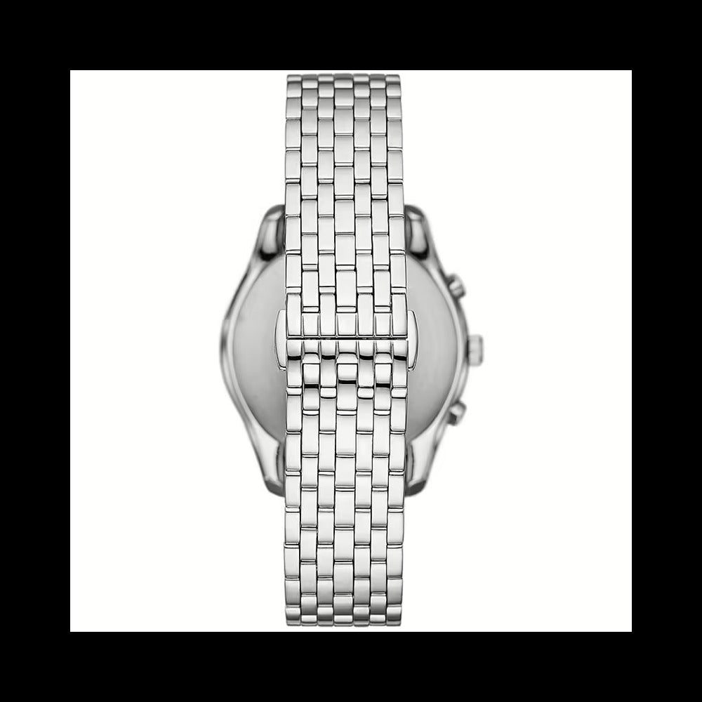 Emporio Armani Antonio Chronograph Green Dial Silver Steel Strap Watch for Men - AR11581