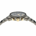 Versace Greca Dome Chronograph Black Dial Grey Steel Strap Watch for Men - VE6K00623