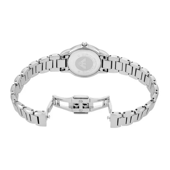 Emporio Armani Mia Mother of Pearl Dial Silver Steel Strap Watch for Women - AR11669