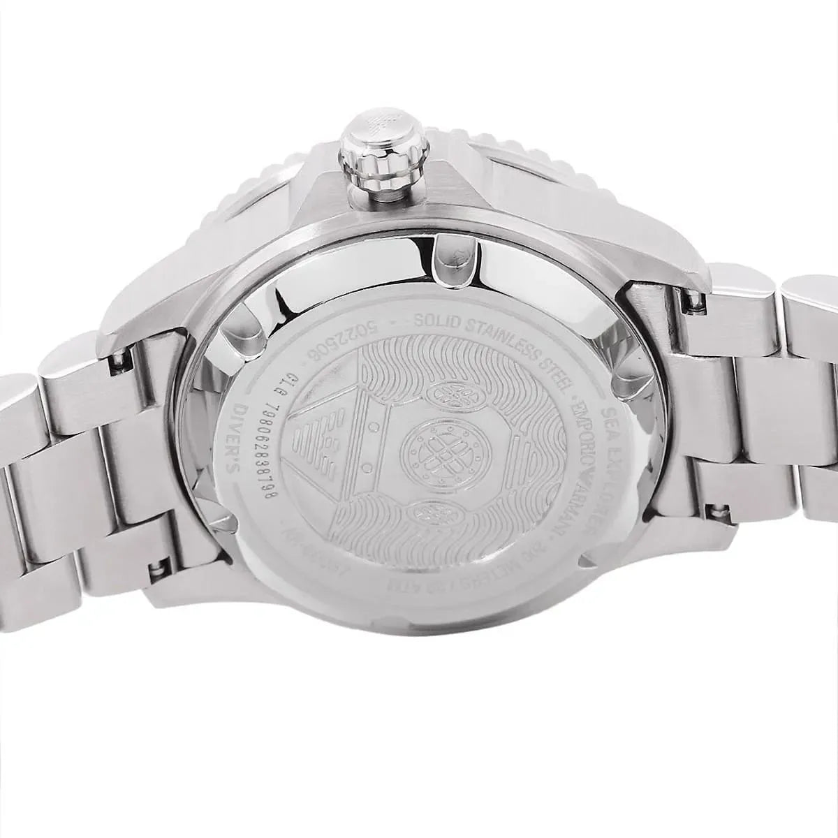 Emporio Armani Sea Explorer Blue Dial Silver Steel Strap Watch for Men - AR60087