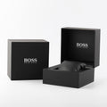 Hugo Boss Taper Chronograph Black Dial Black Steel Strap Watch for Men - 1514090