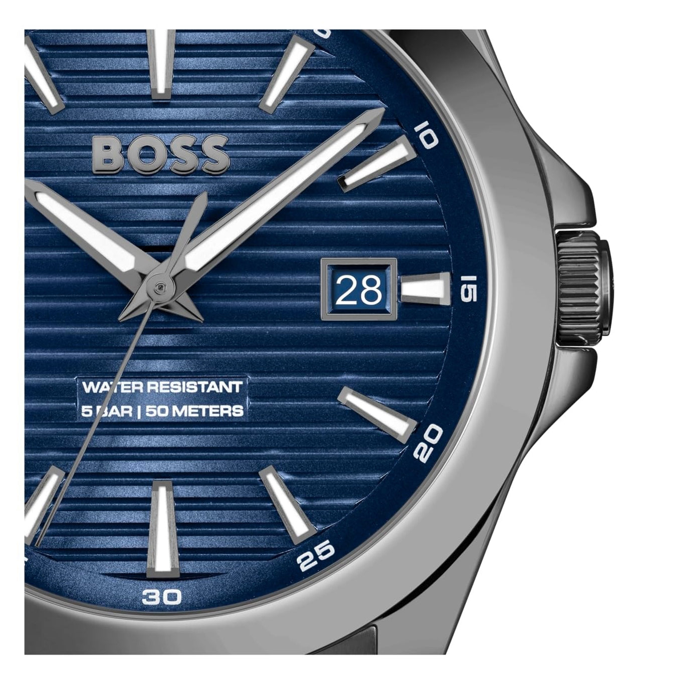 Hugo Boss Strike Blue Dial Gunmetal Grey Steel Strap Watch for Men - 1514175