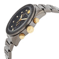 Versace Greca Dome Chronograph Black Dial Grey Steel Strap Watch for Men - VE6K00623