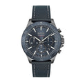 Hugo Boss Troper Chronograph Blue Dial Blue Leather Strap Watch for Men - 1514056