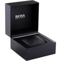 Hugo Boss Gregor Chronograph Black Dial Black Leather Strap Watch for Men - 1514049