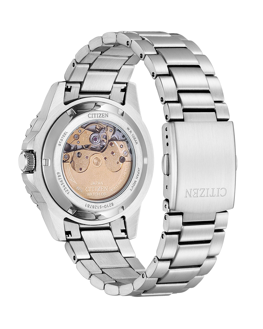 Citizen Mechanical Automatic White Dial Silver Steel Strap Watch for Men - NJ0171-81A