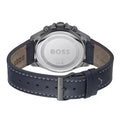 Hugo Boss Troper Chronograph Blue Dial Blue Leather Strap Watch for Men - 1514056