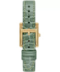 Emporio Armani Classic White Dial Green Leather Strap Watch for Women - AR11661