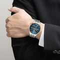 Hugo Boss Avery Chronograph Blue Dial Silver Steel Strap Watch for Men - 1514158
