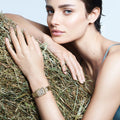 Emporio Armani Genni Crystals Gold Dial Gold Steel Strap Watch for Women - AR11663