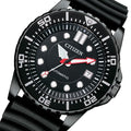 Citizen Mechanical Automatic Black Dial Black Rubber Strap Watch for Men - NJ0125-11E
