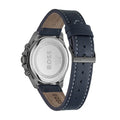 Hugo Boss Troper Chronograph Blue Dial Blue Leather Strap Watch for Men - 1514056