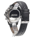 Hugo Boss Avery Chronograph Blue Dial Black Leather Strap Watch for Men - 1514156