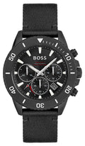 Hugo Boss Admiral Chronograph Black Dial Black Nylon Strap Watch for Men - 1513918
