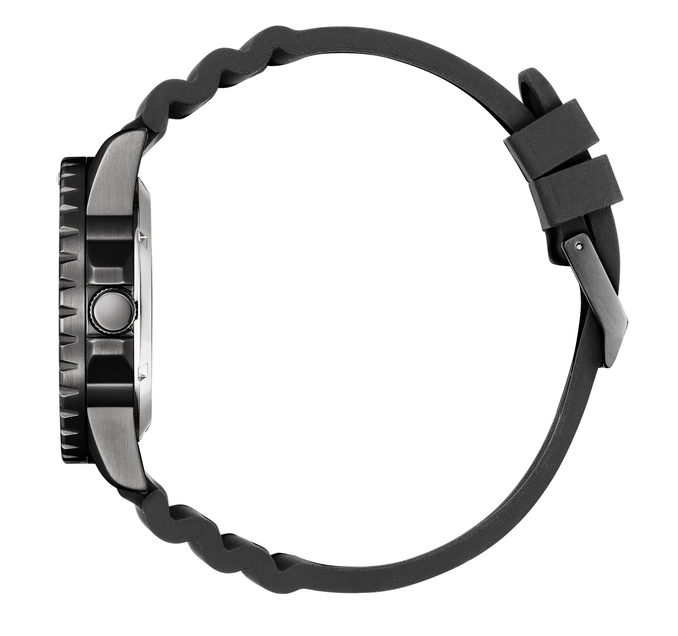 Citizen Mechanical Automatic Black Dial Black Rubber Strap Watch for Men - NJ0125-11E