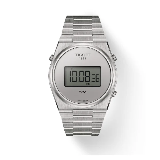 Tissot Digital Quartz Silver Dial Silver Steel Strap Watch for Men - T137.463.11.030.00