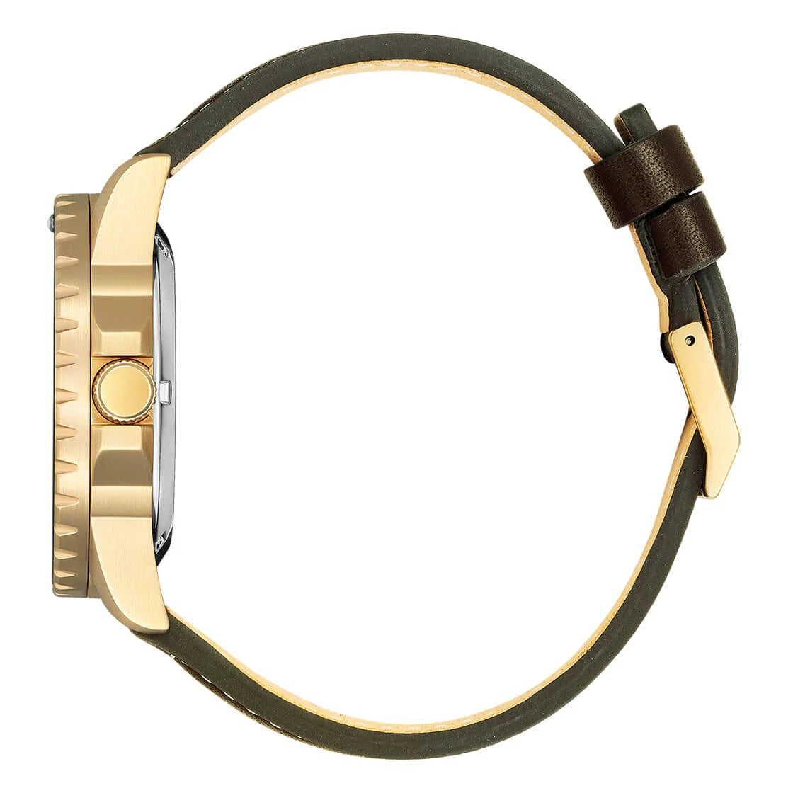 Citizen Mechanical Automatic Green Dial Brown Leather Strap Watch for Men - NJ0173-18X