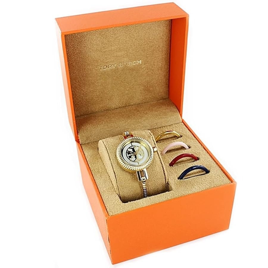 Tory Burch Riva Gold Dial Gold Steel Strap Watch for Women - TBW4029