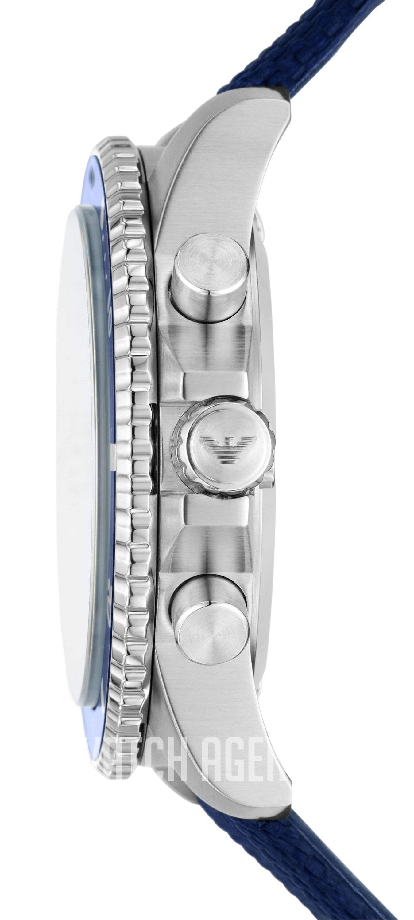 Emporio Armani World Explorer Chronograph Blue Dial Blue Nylon Strap Watch for Men - AR11588