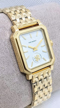 Tory Burch Robinson White Dial Gold Steel Strap Watch for Women - TBW1500